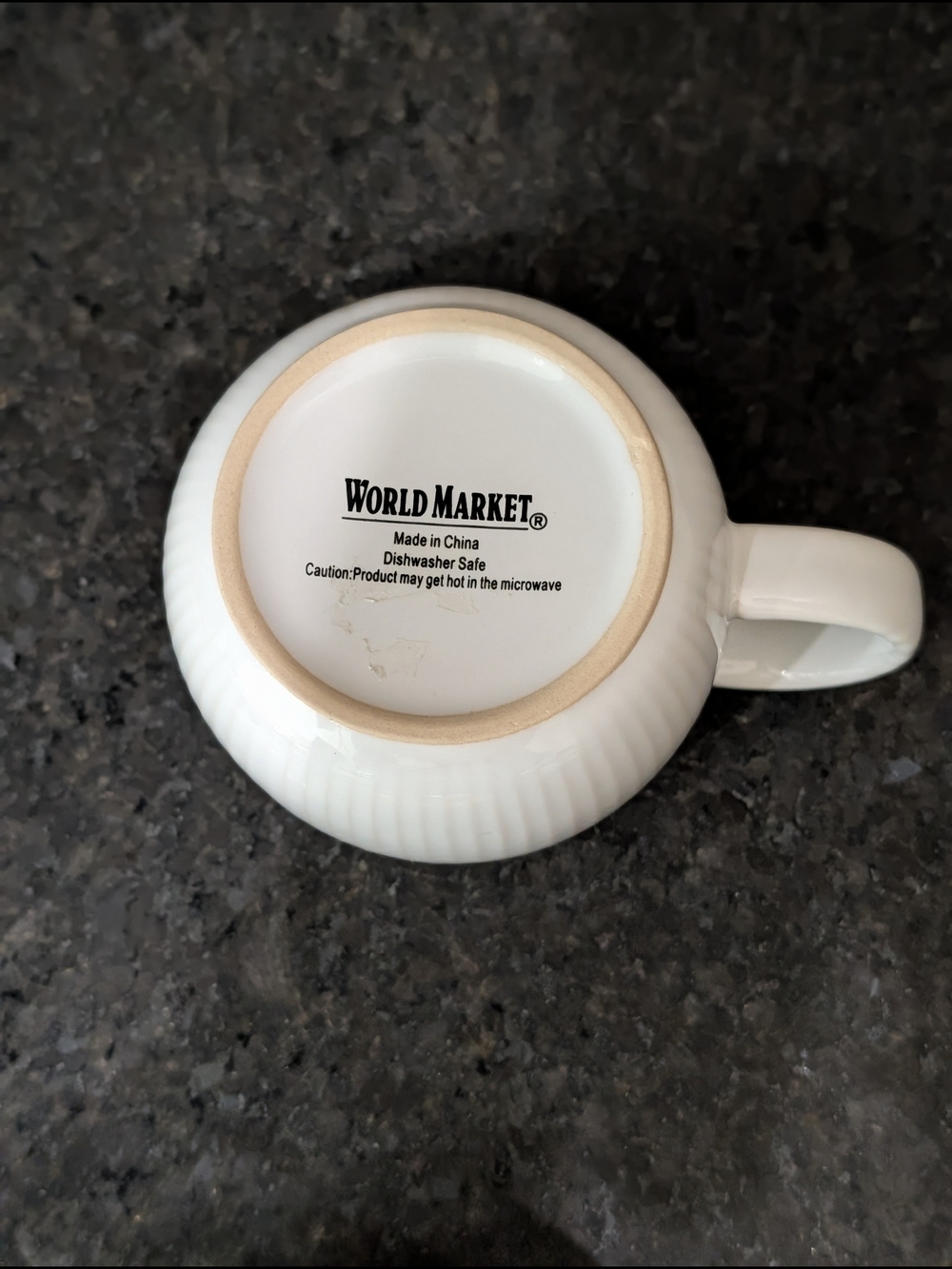 Cost Plus World Market White Ribbed Ceramic Mug - Picture 6 of 6